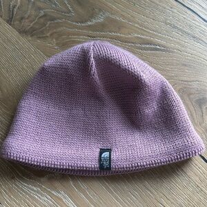 NWOT The North Face Pink Knit Beenie Cap soft warm OS